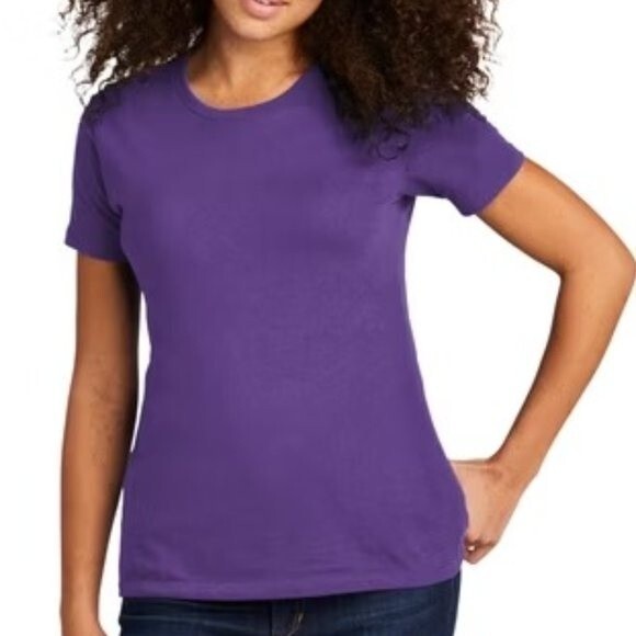 Unisex Next Level Apaprel Purple Tee Act With Integrity Size Medium NWOT - Picture 4 of 10